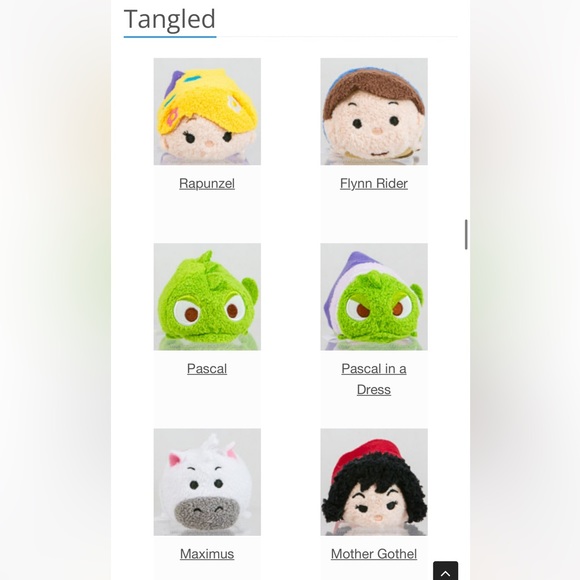 Disney Tangled (Rapunzel) set of 6 mini Tsum Tsum plush toys - Picture 4 of 4